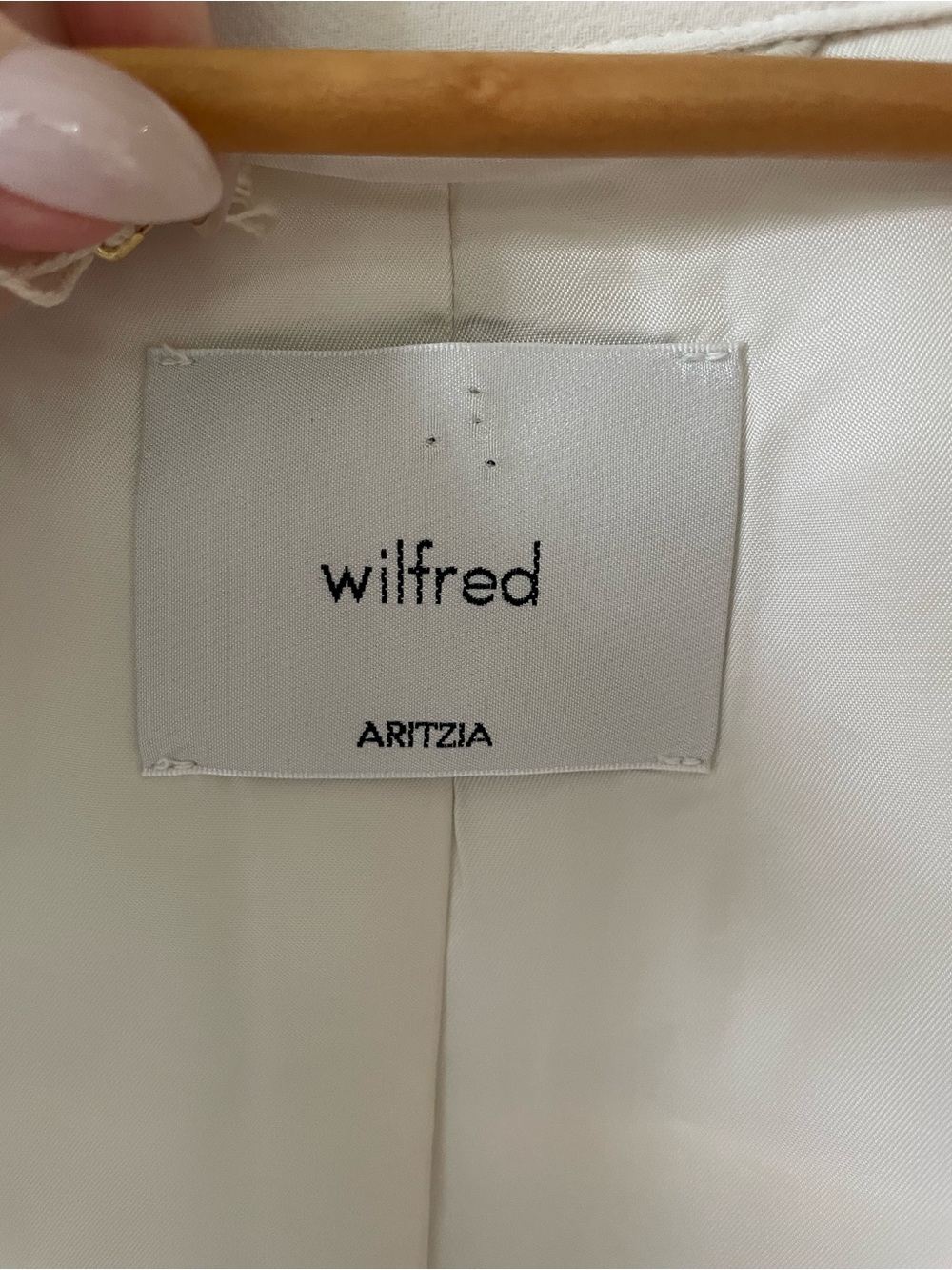 New! Aritzia Wilfred Little Cropped Jacket - Crepette™, light birch, size small - Picture 5 of 8